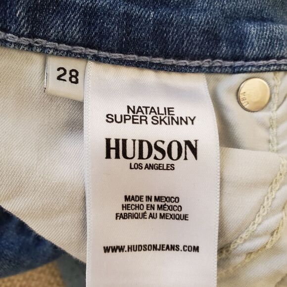 Hudson Natlie Super Skinny Button Fly Ankle Jeans - size 28. - Picture 13 of 14